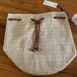 Montce straw bucket bag